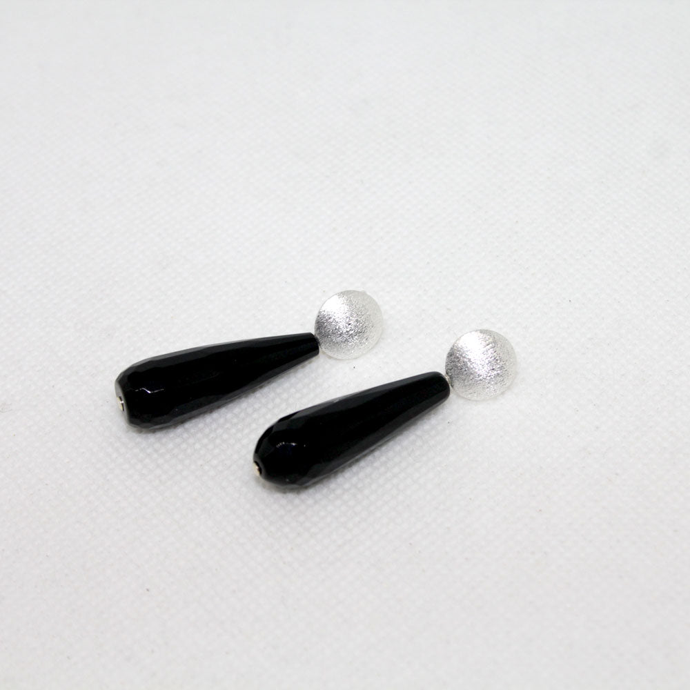 Onyx drop schwarz Ohrring
