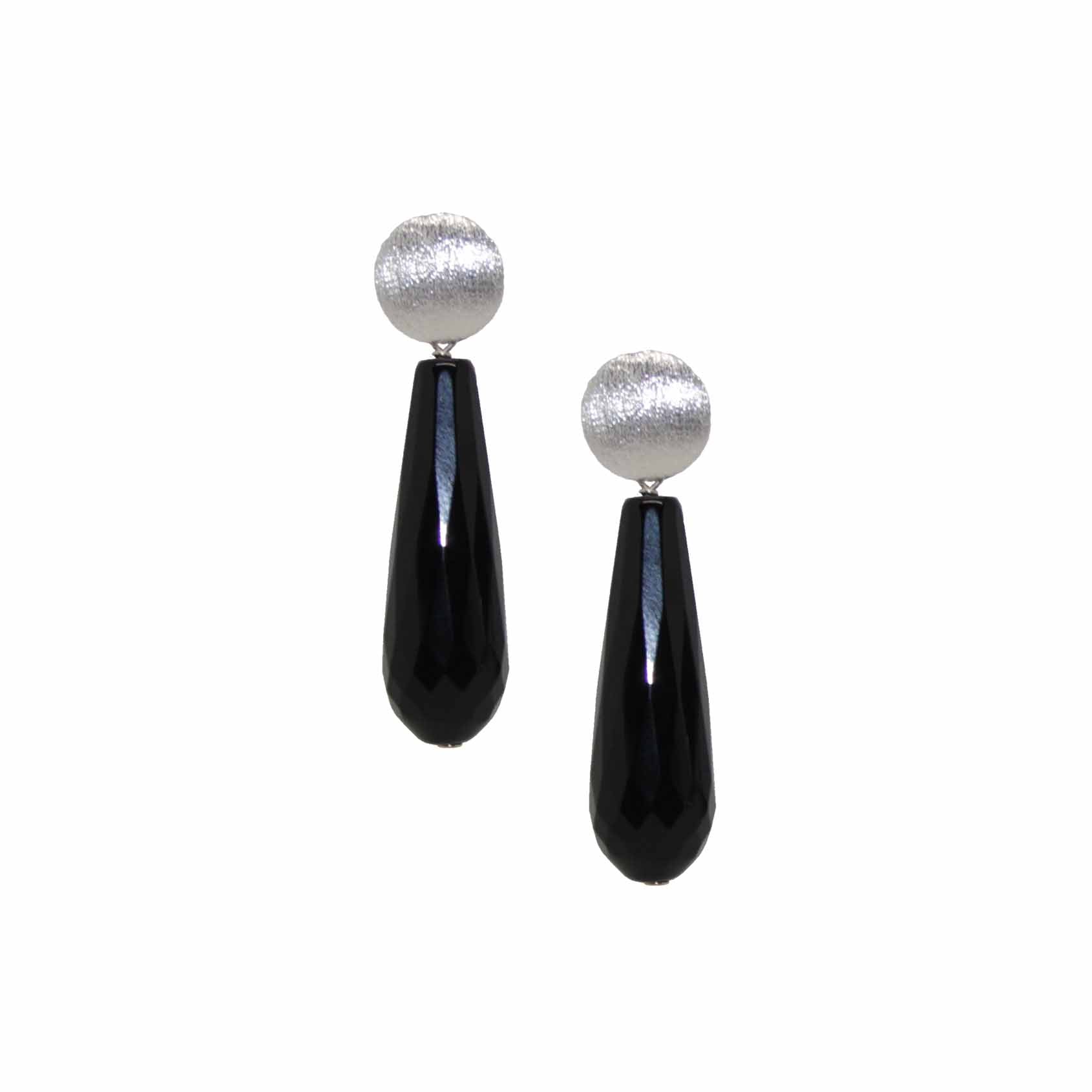 Onyx drop schwarz Ohrring