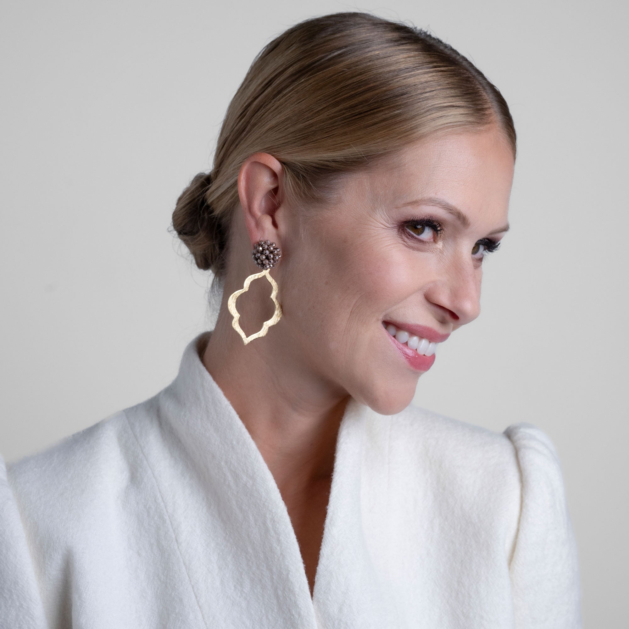 Aisha hellbraun Ohrring