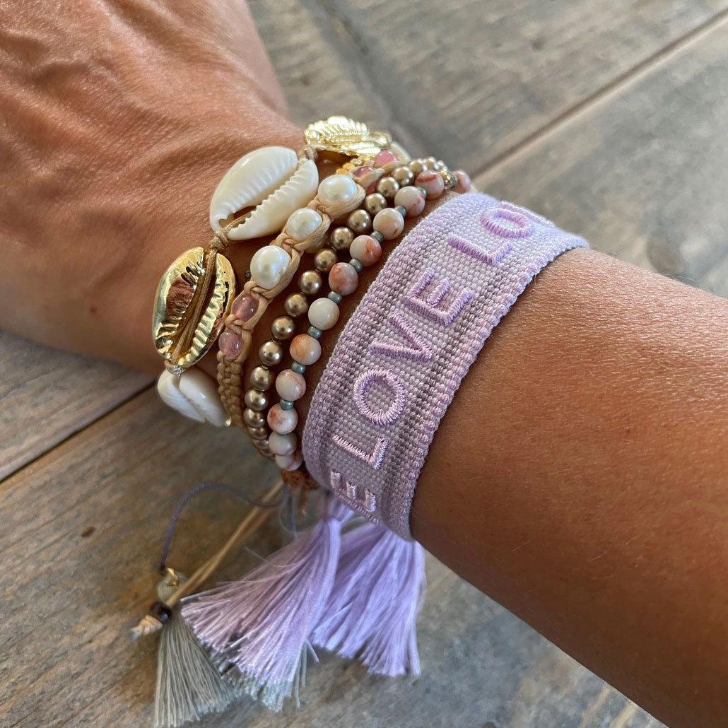 Armband Love Lila