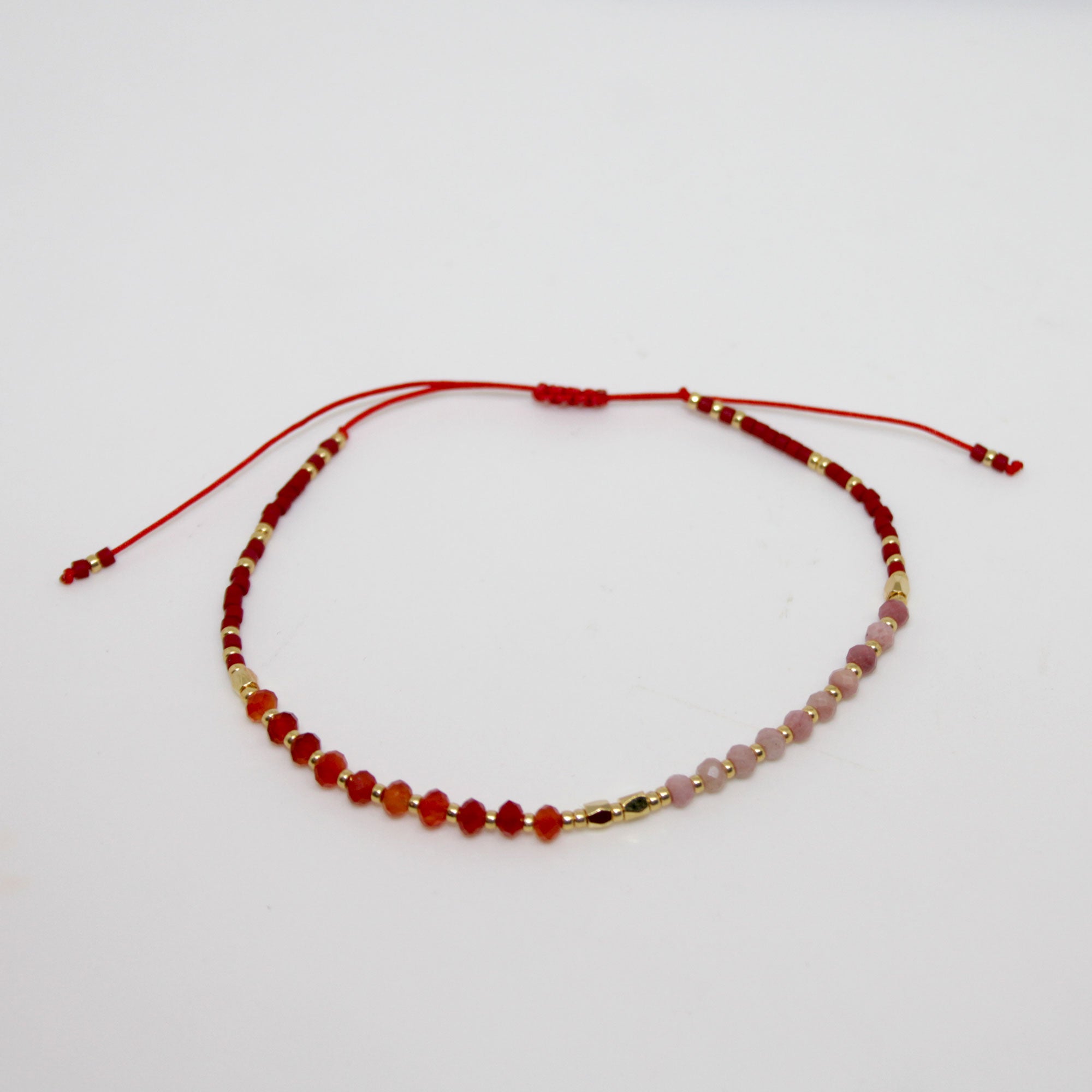 Armband Rhodolite und Achat