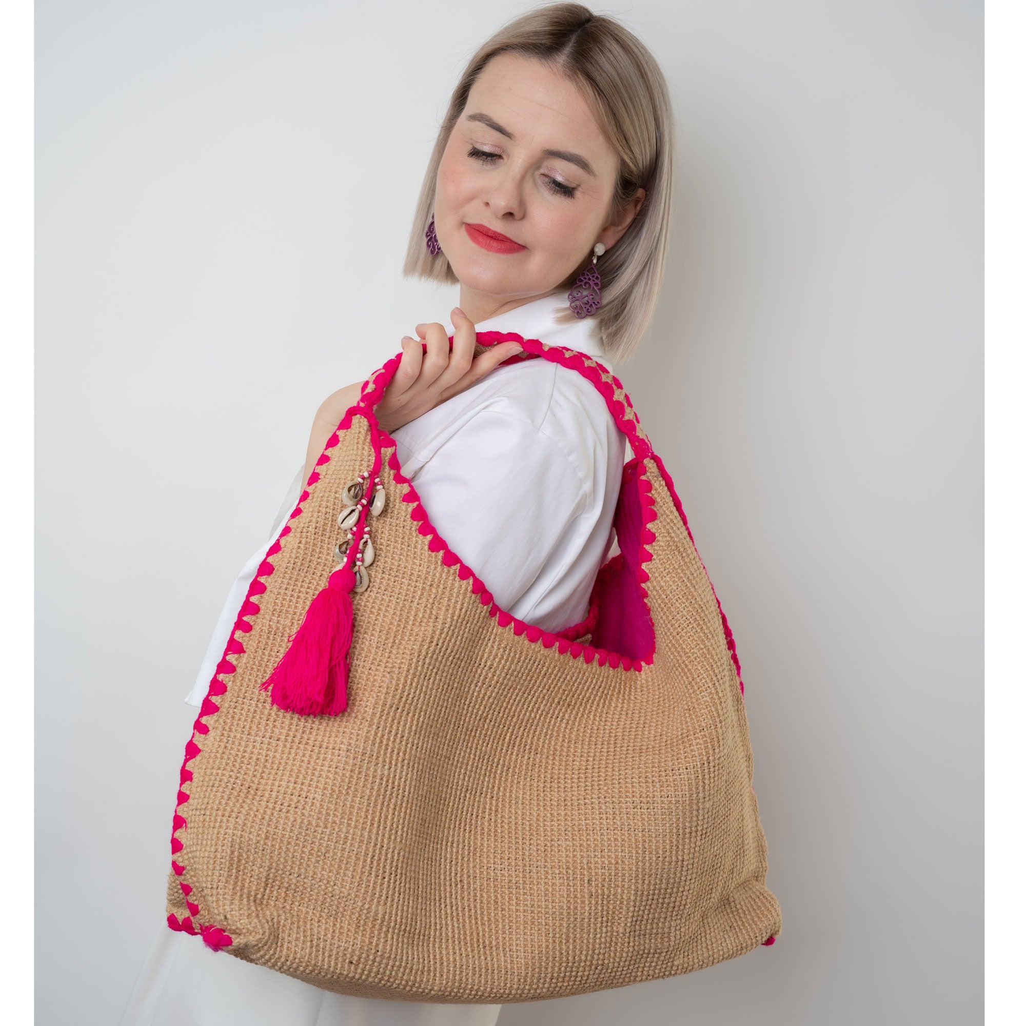 Beach Bucket Bag Alicia Pink