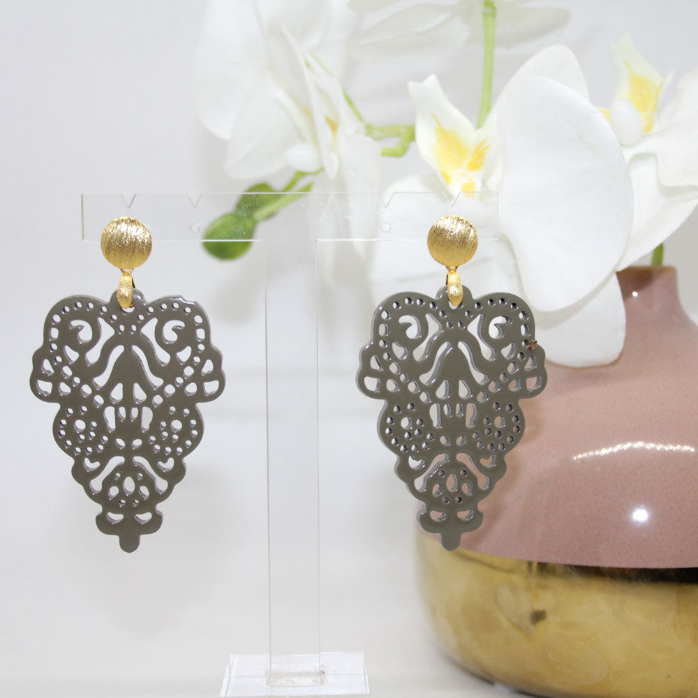 Hornohrring Orientalic Greybeige