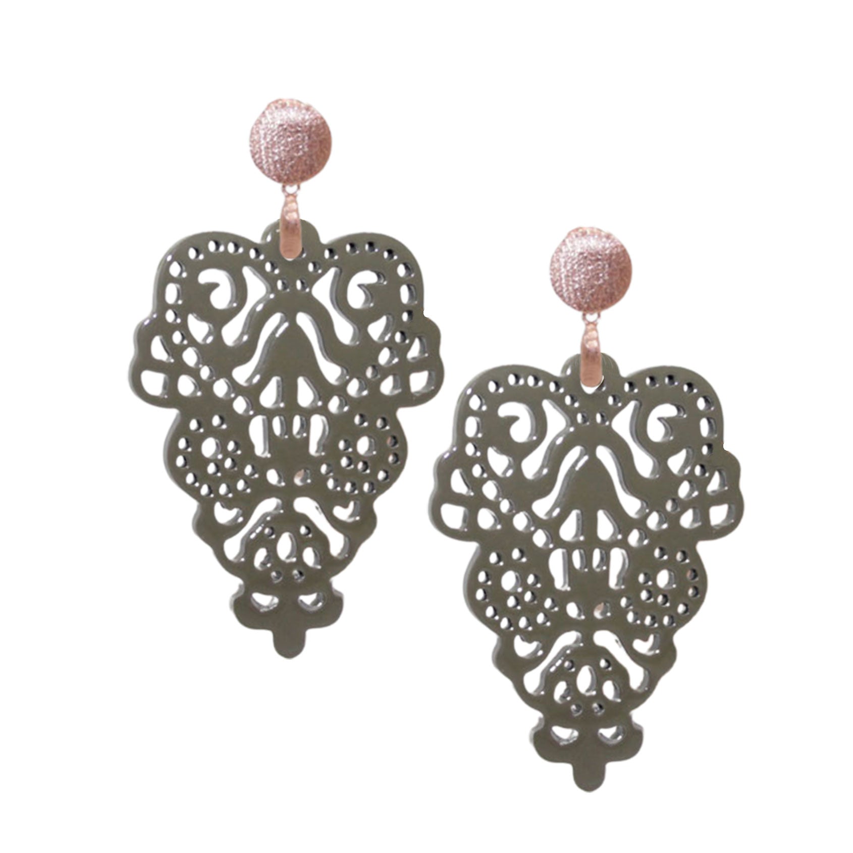 Hornohrring Orientalic Greybeige