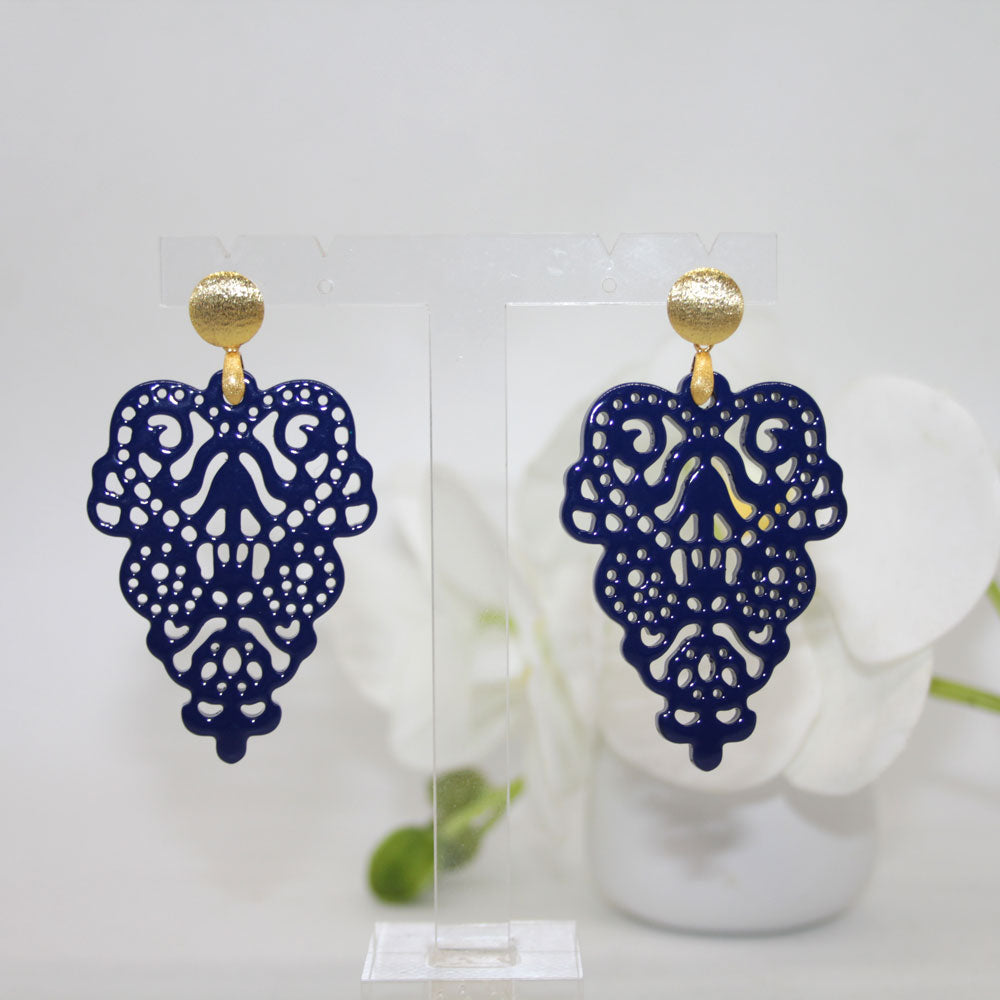 Hornohrring Orientalic Marineblau