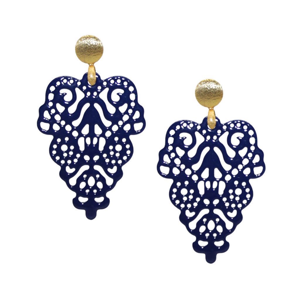 Hornohrring Orientalic Marineblau