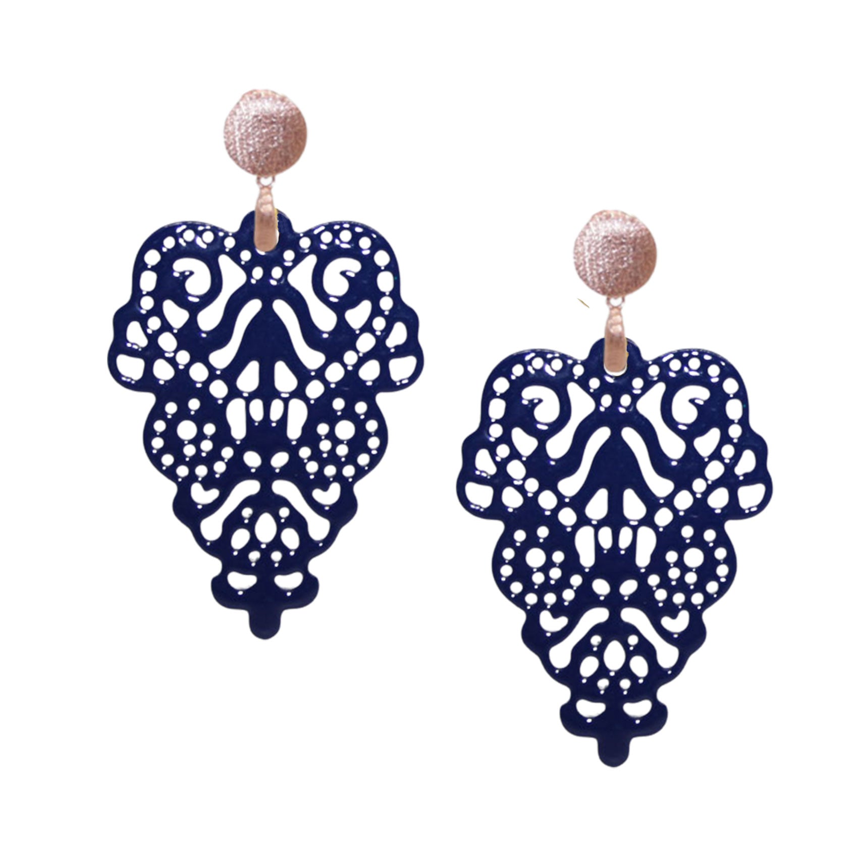 Hornohrring Orientalic Marineblau