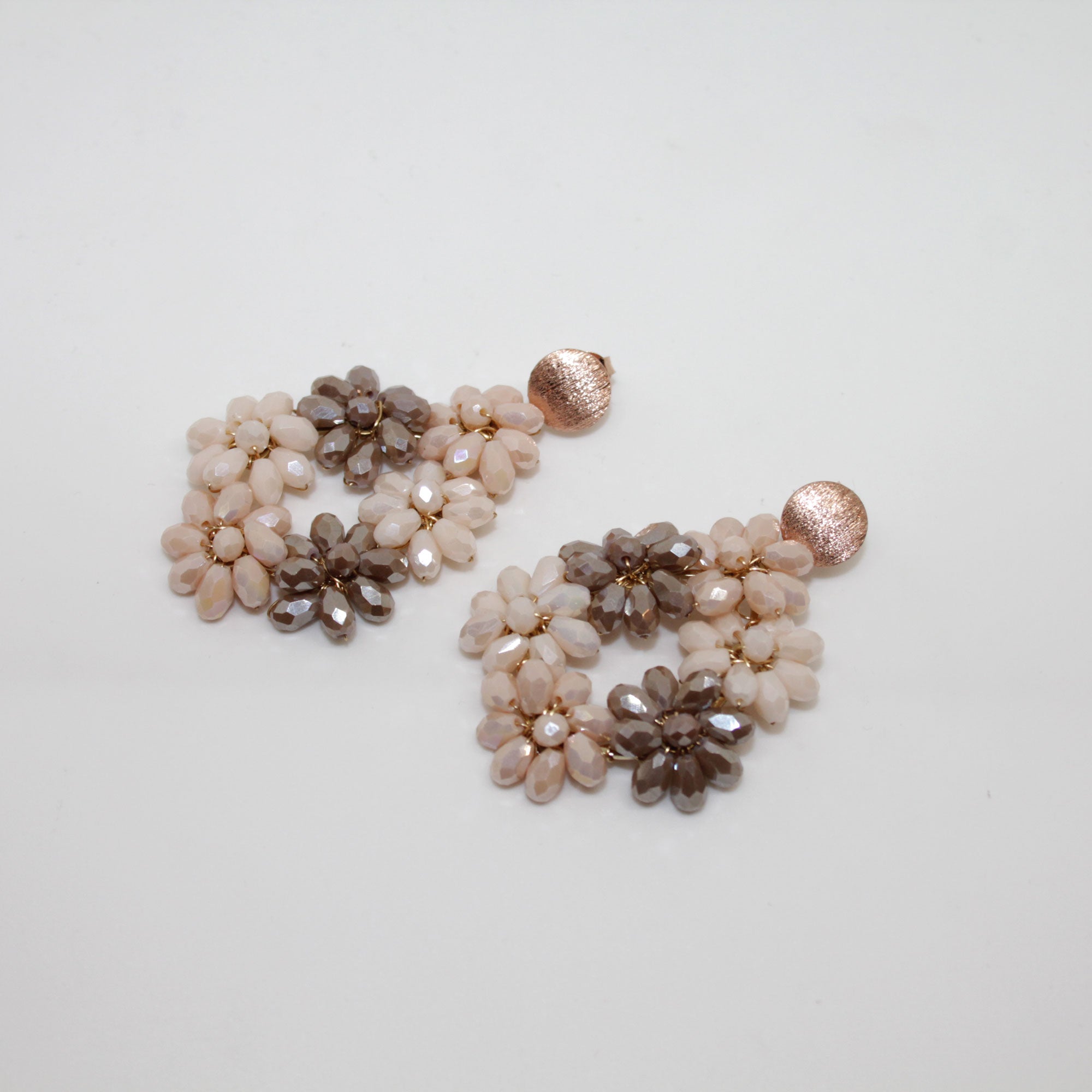Flowerdrop Champagner Brown Ohrring