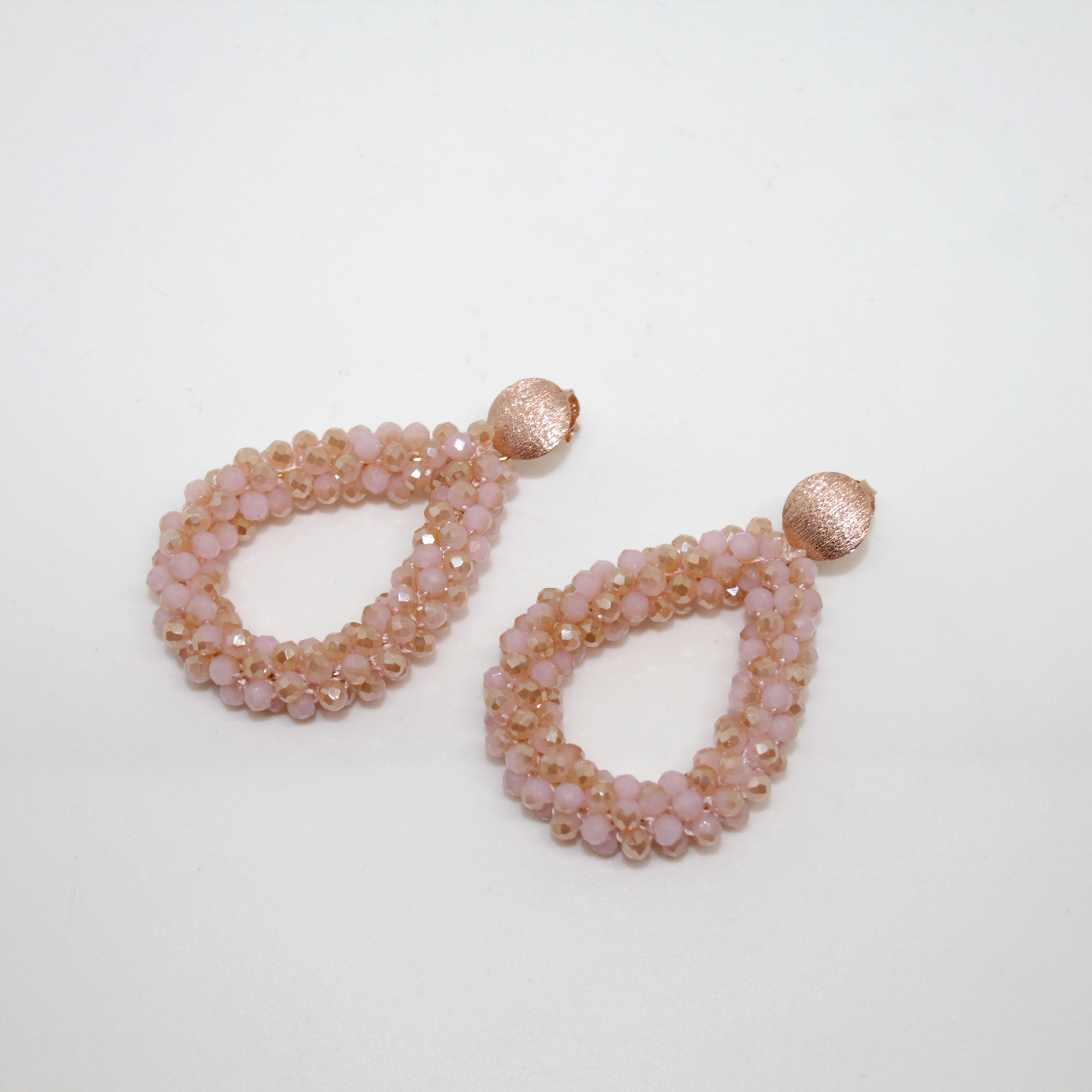 Glitzertropfen Rosa Rosé Ohrring