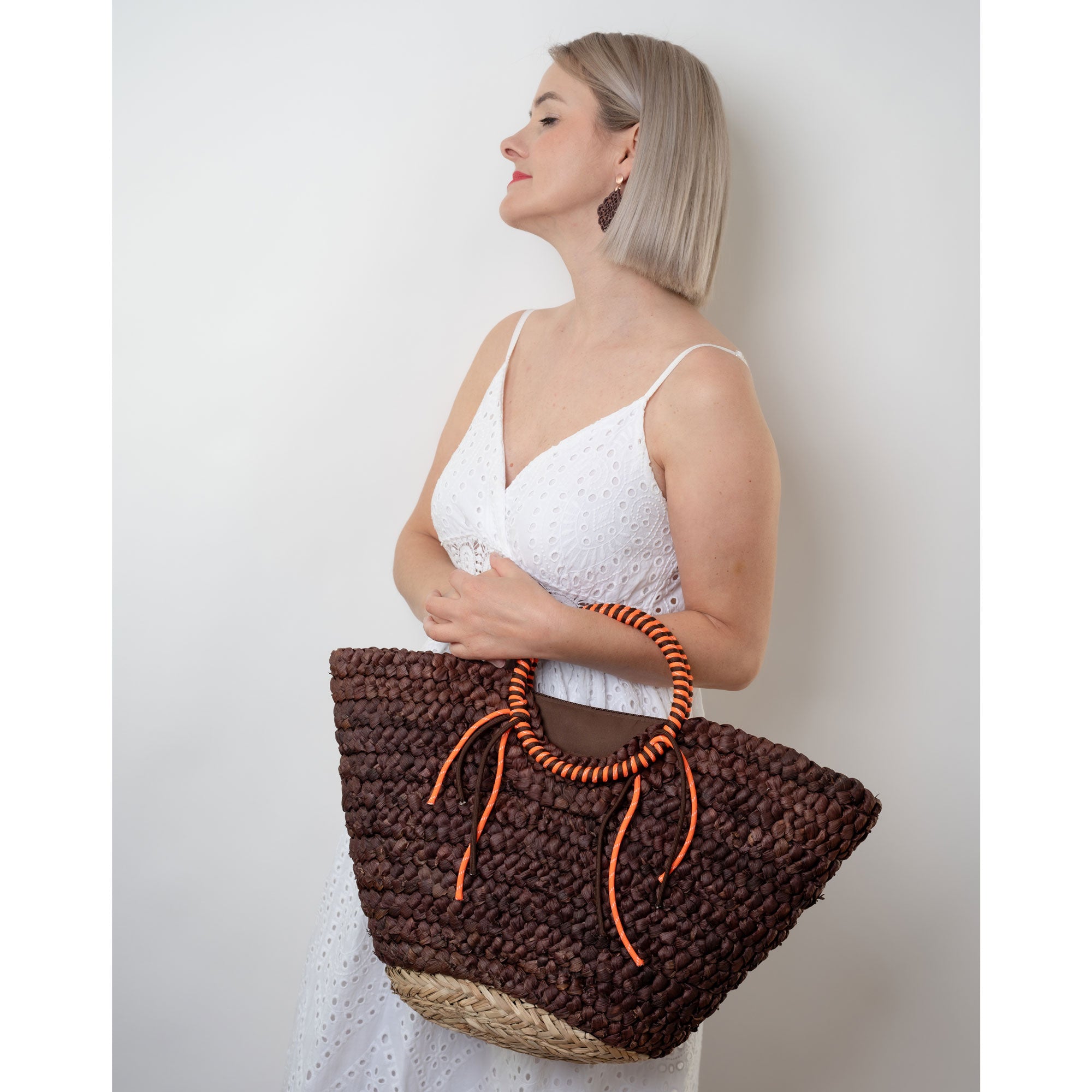 Basket Beach Bag Emma Mocca
