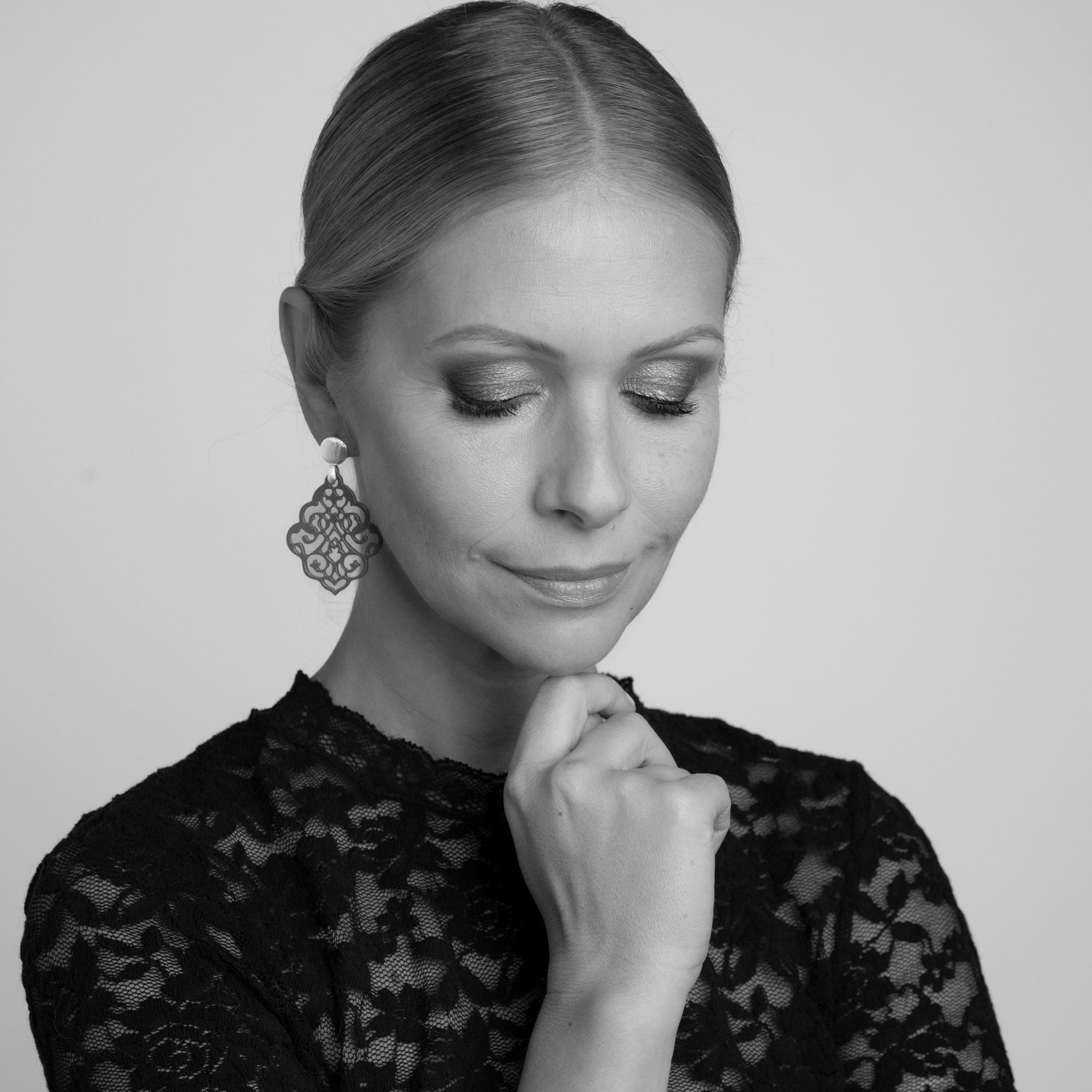 Jessy Rot Hornohrringe