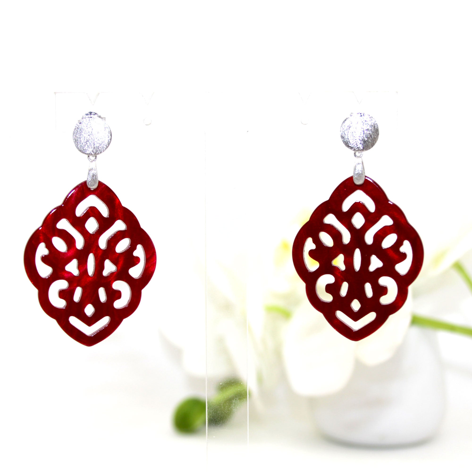 Jona Cherry Red Ohrring