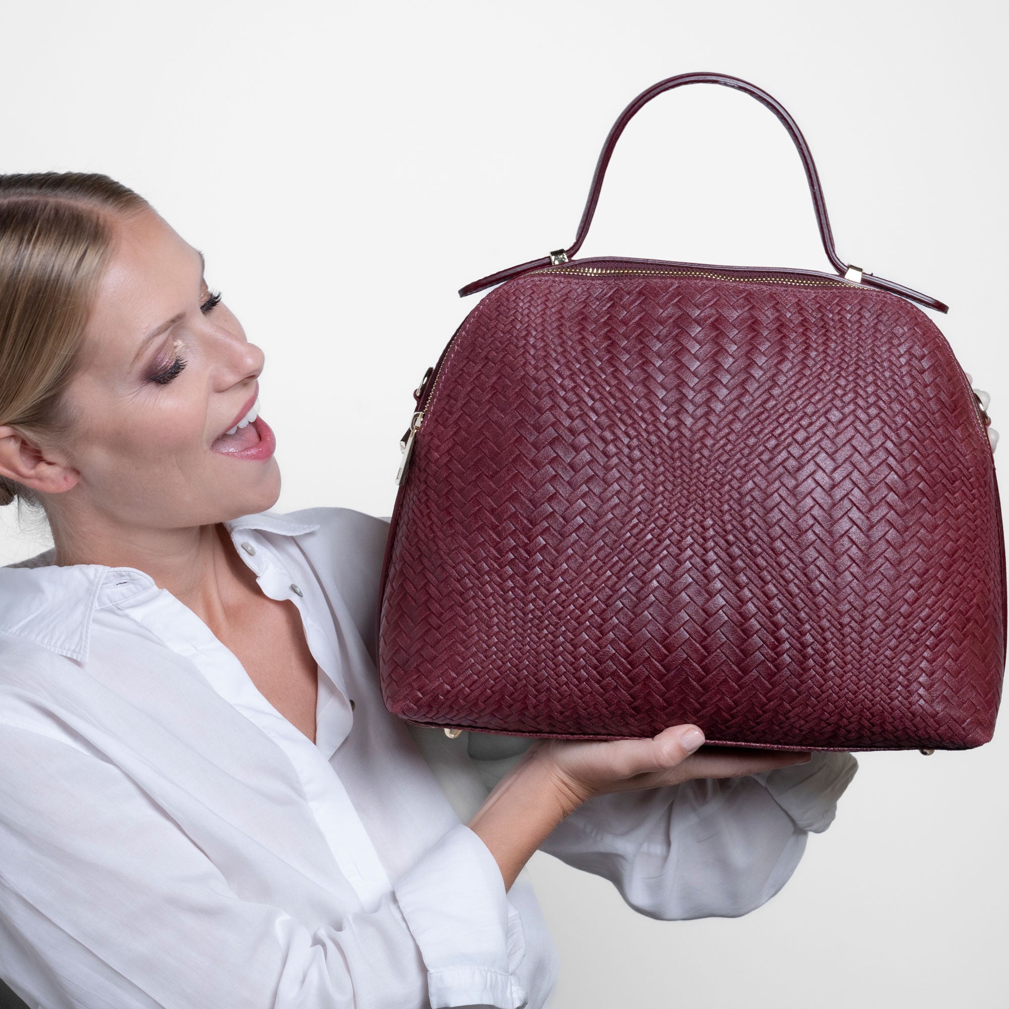 Ledertasche Rita Bordeaux
