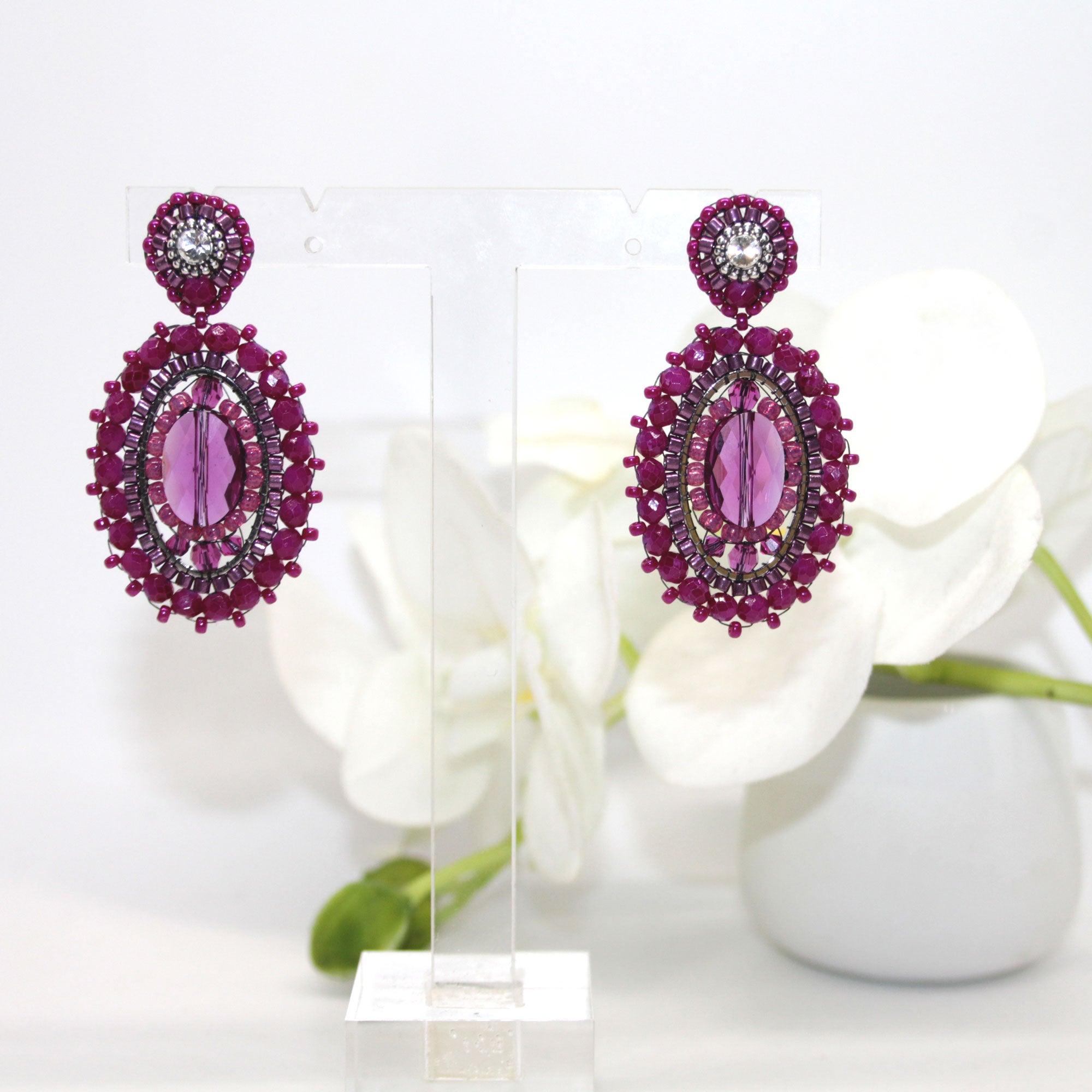 Elipse Magenta Ohrring