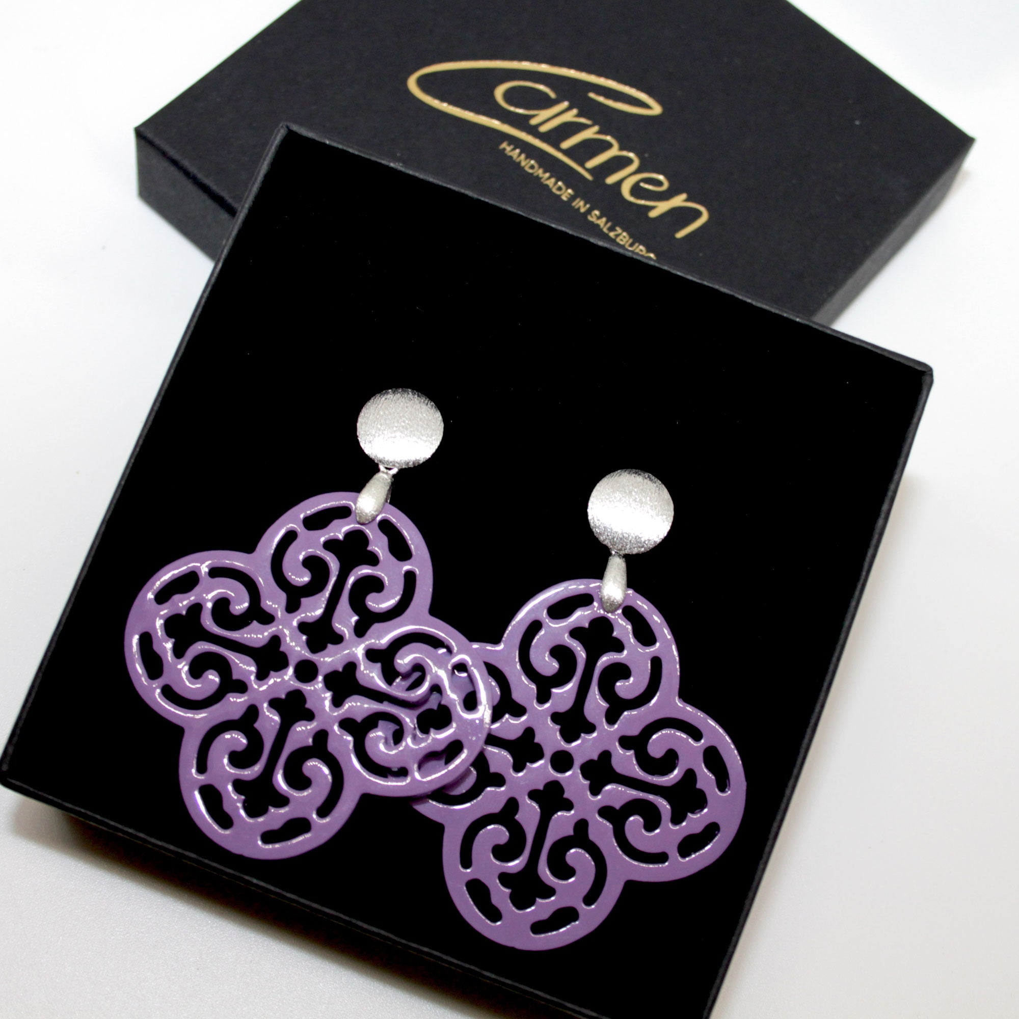 Lucky Clover Lila Hornohrring