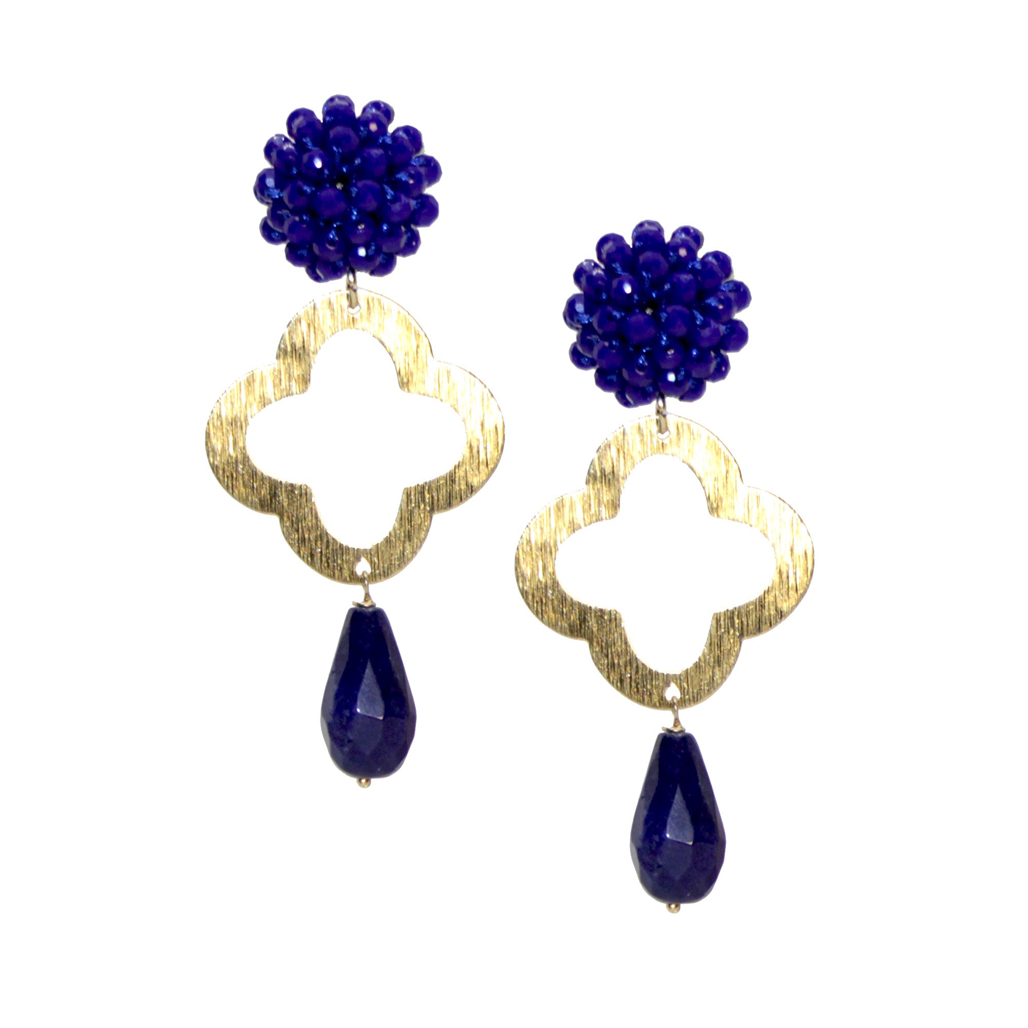Lucky Clover Blau Ohrring