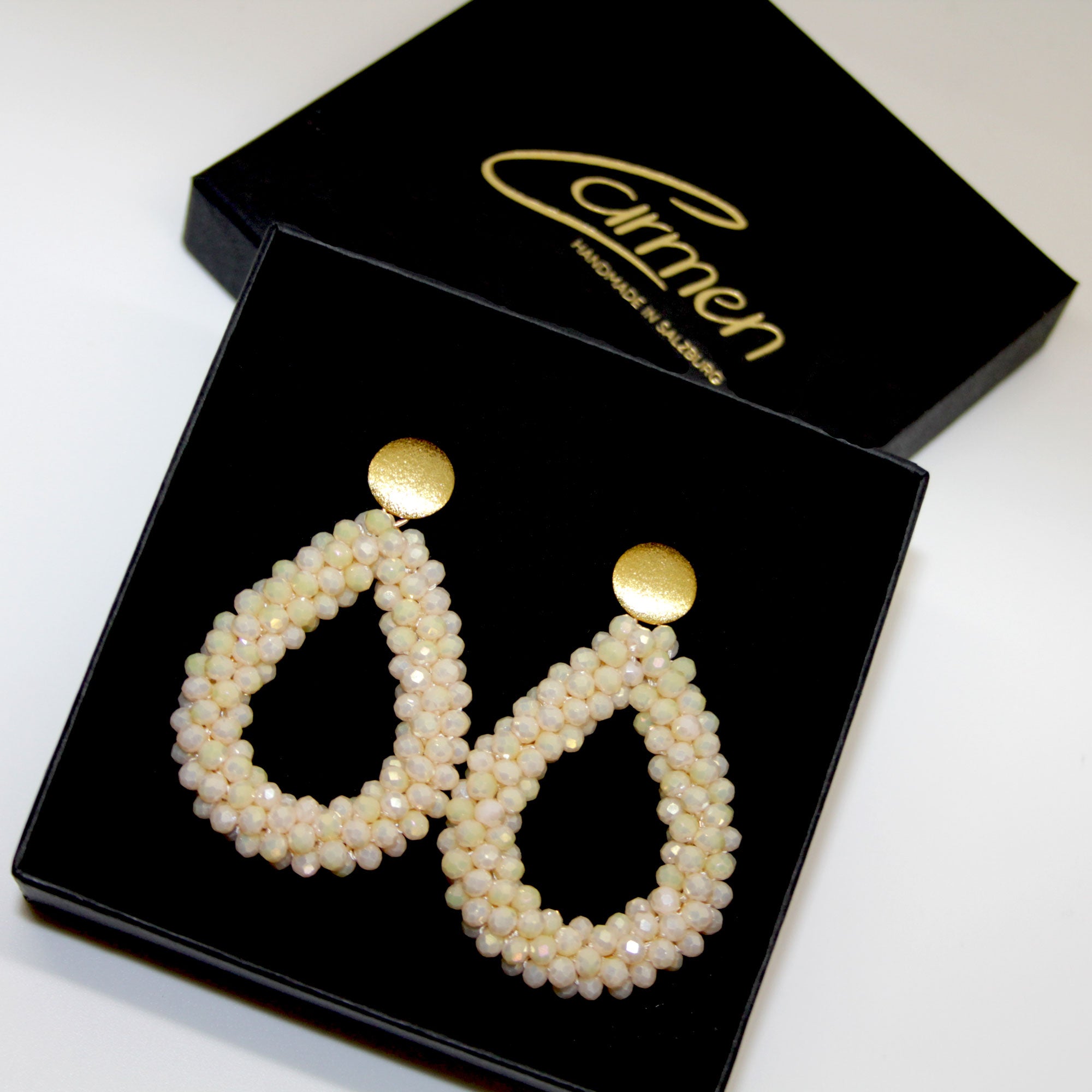 Glitzertropfen Vanilla Ohrring
