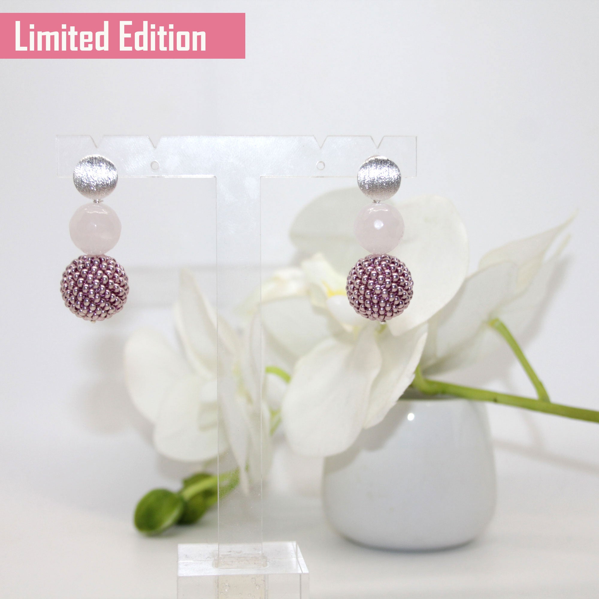 Pearl Ball Rosa Ohrring