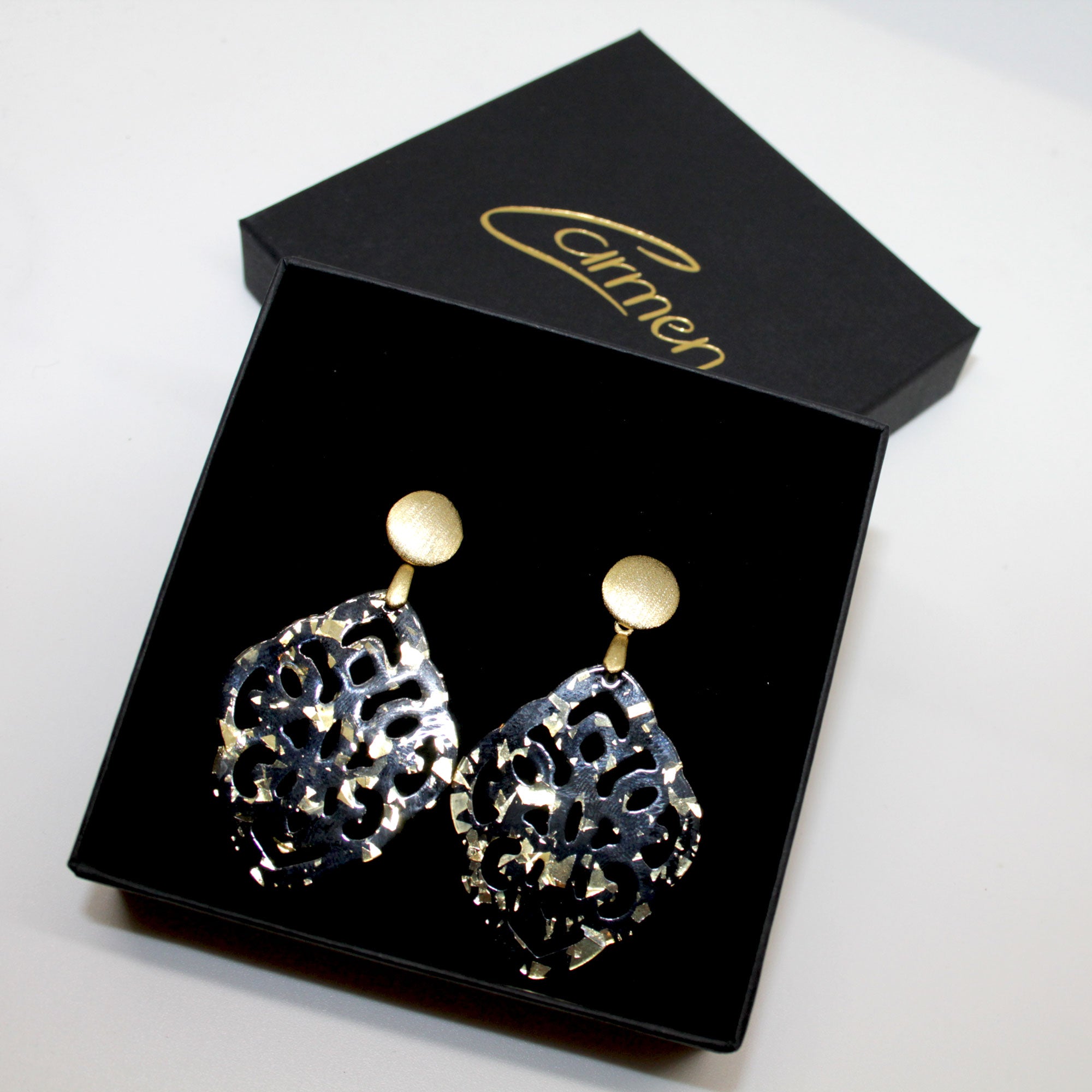 Jona Black Gold Ohrring