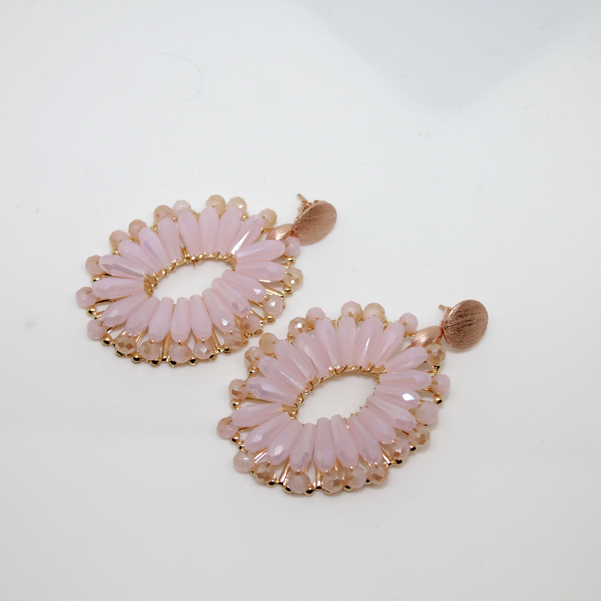 Flowerstar Oval Rosa Ohrring