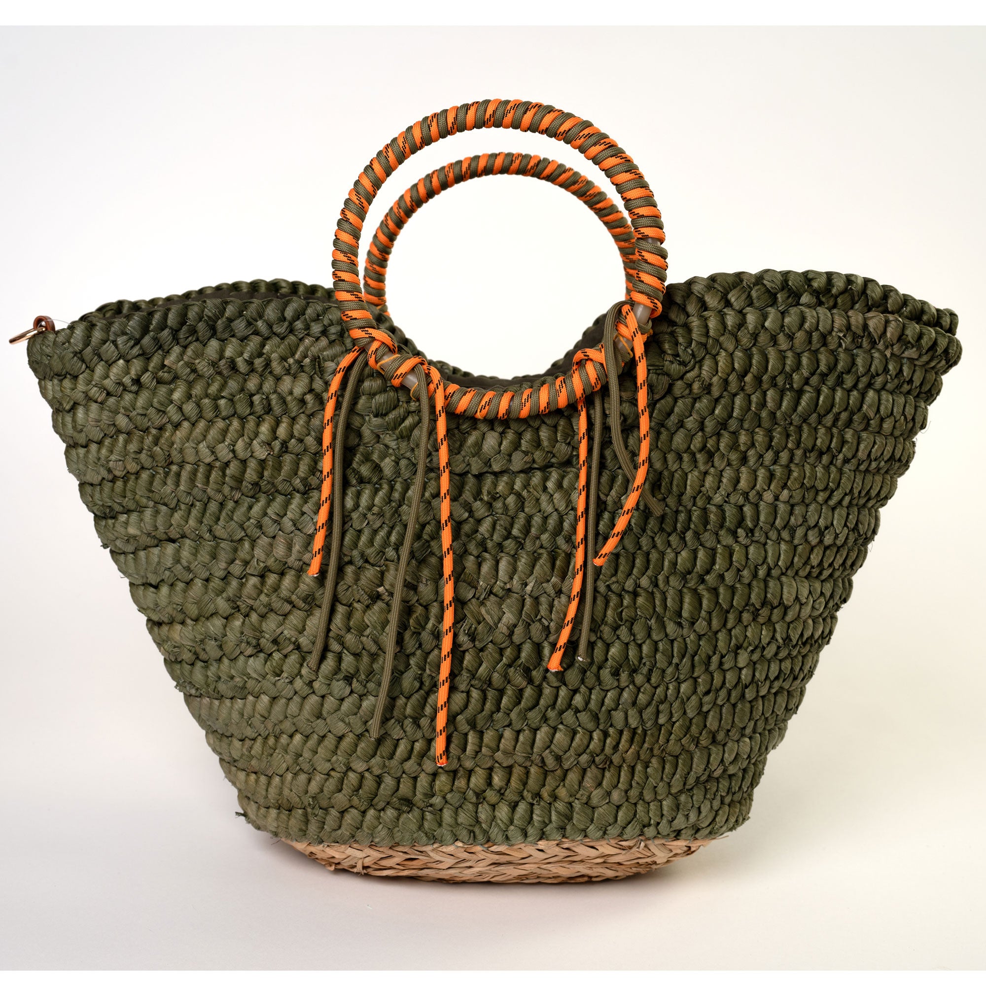 Basket Beach Bag Emma Olive