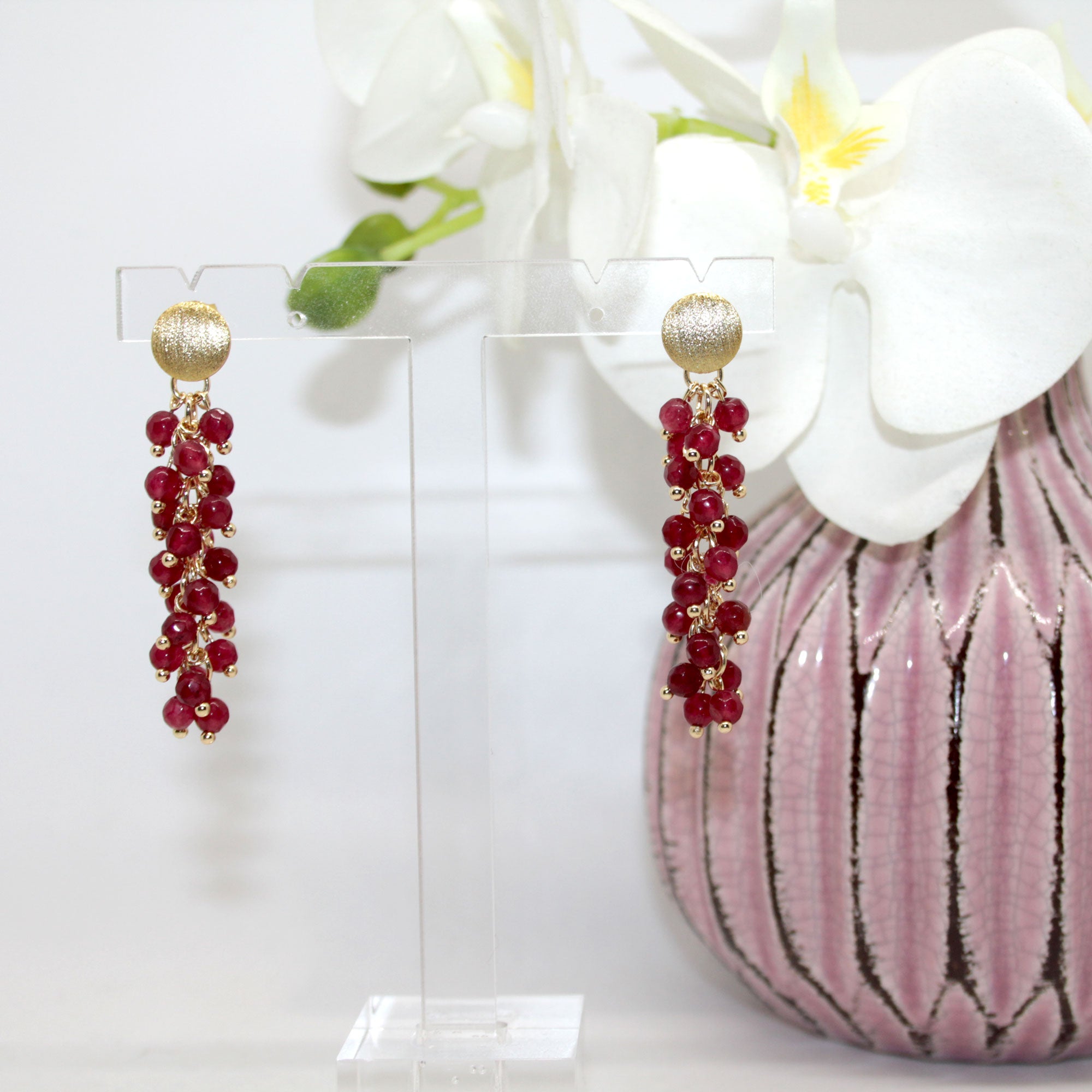 Variety Burgundy Ohrring handgefertigt