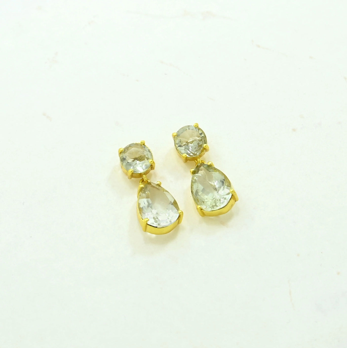 Grüner Amethyst Drop Ohrring