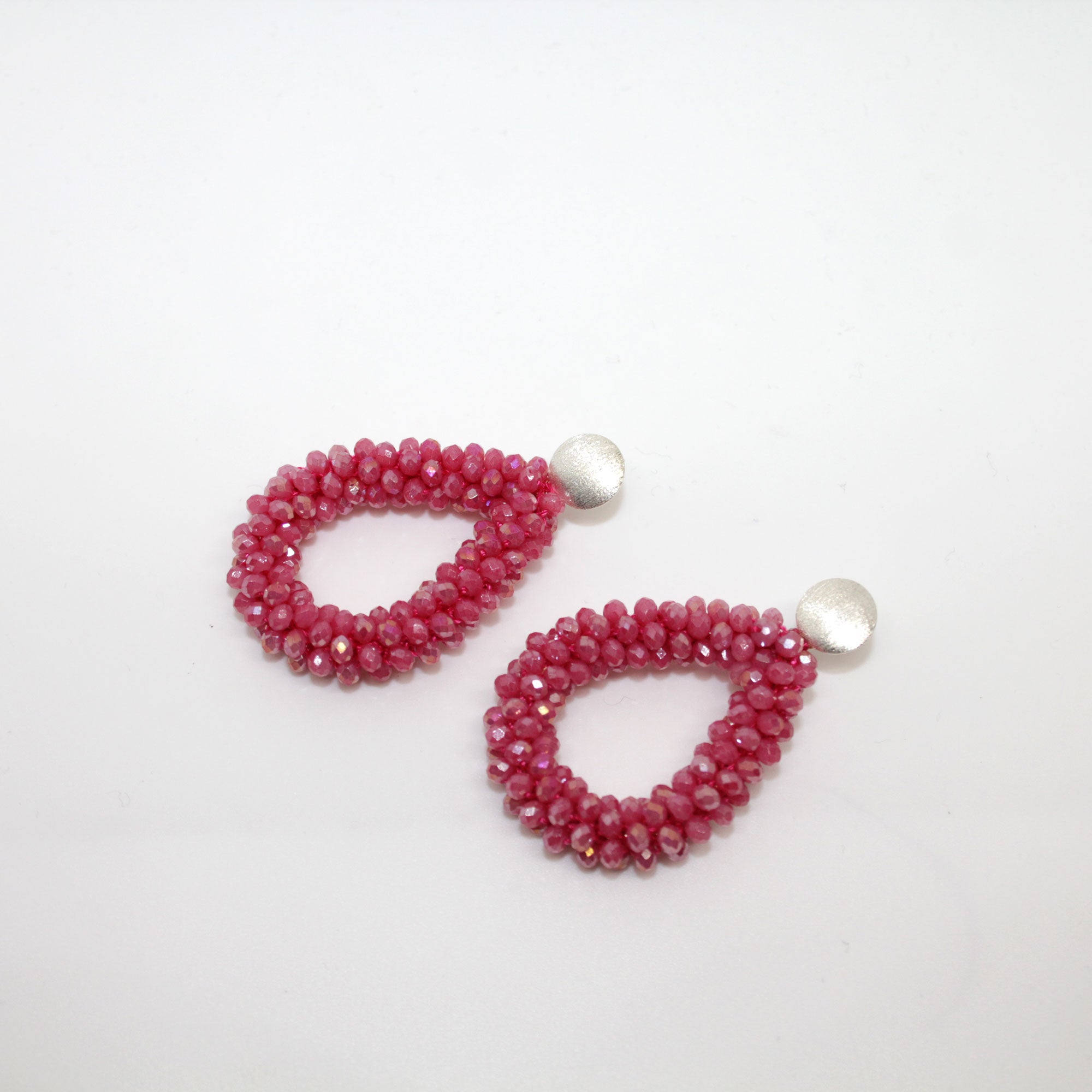 Glitzertropfen Rose Red Ohrring