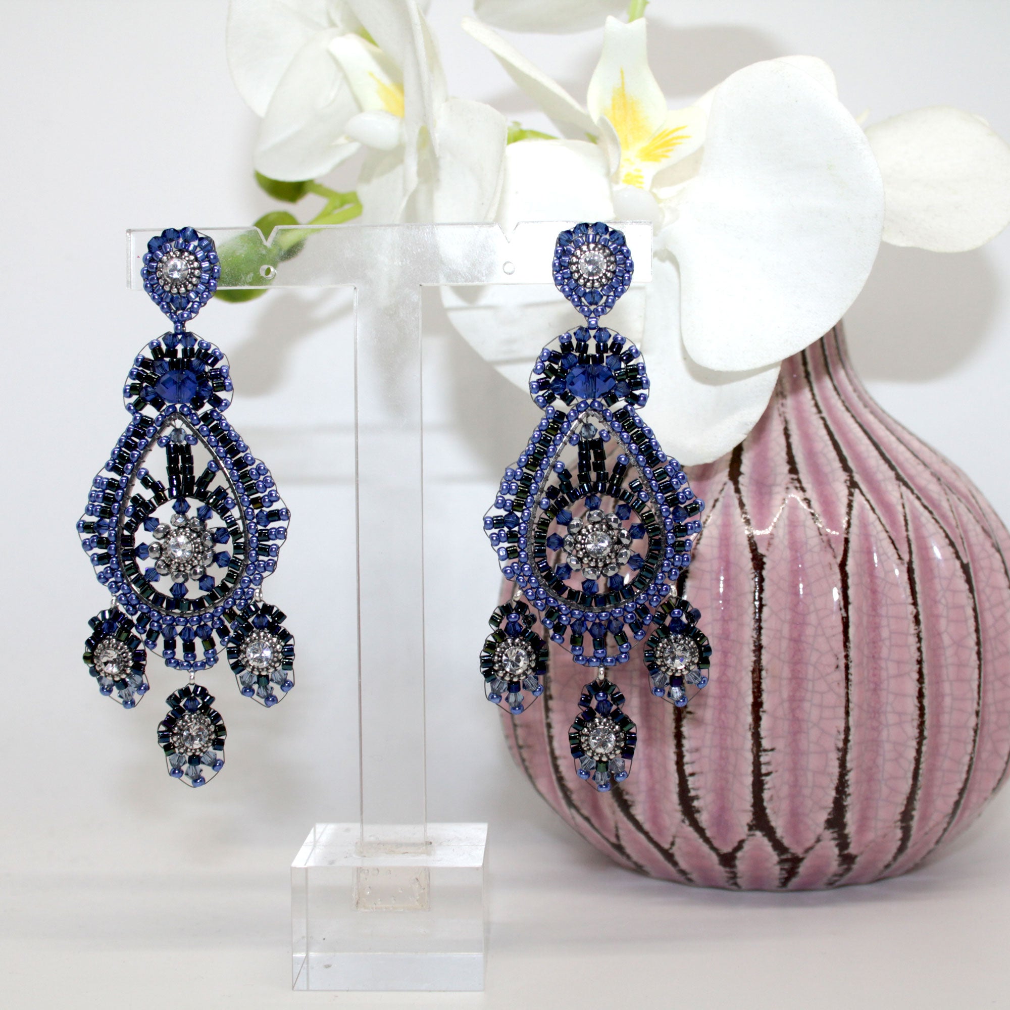 Moonlight exclusive Blue Ohrring handgefertigt