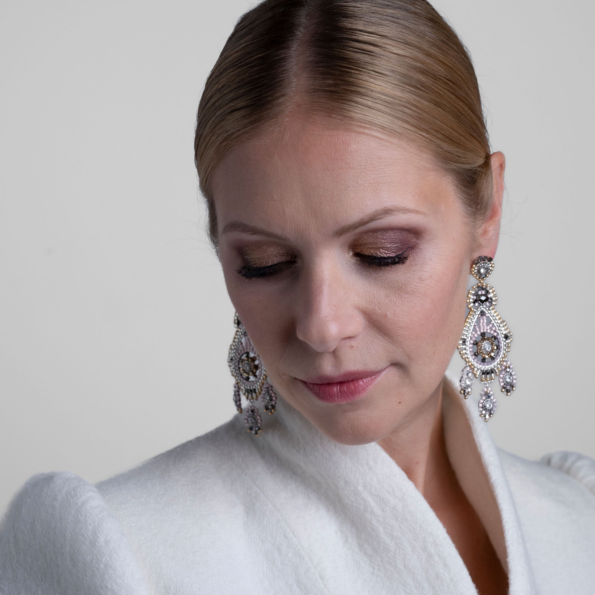 Moonlight exclusive Rosé Silber Gold Ohrring handgefertigt