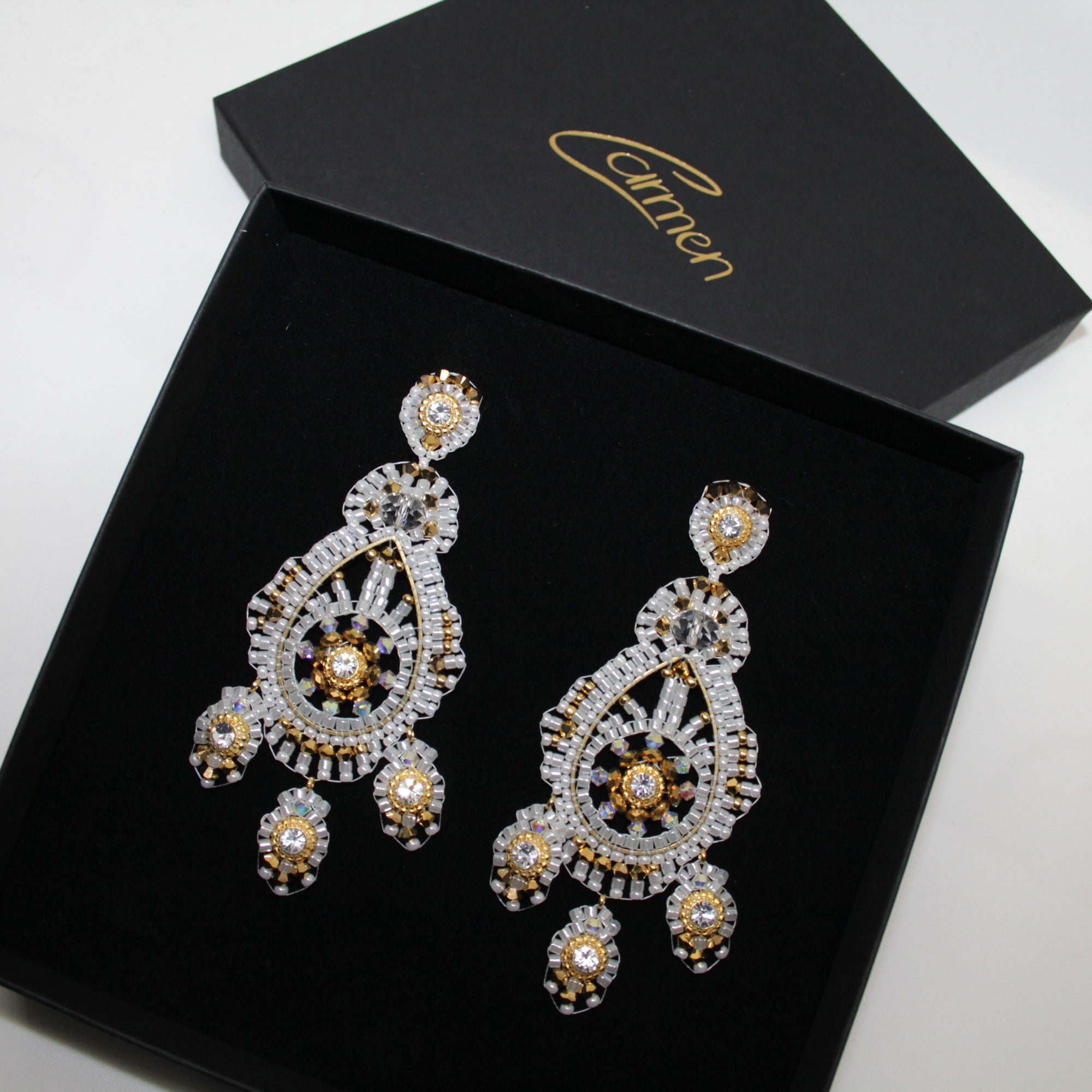 Moonlight exclusive White Gold Ohrring handgefertigt