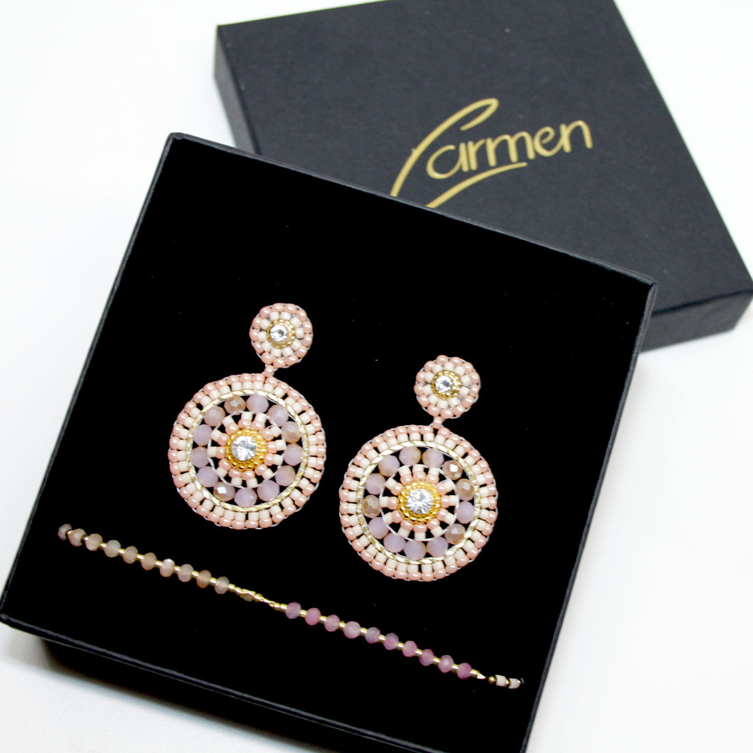 Package Peach gold (Ohrringe & Armband)