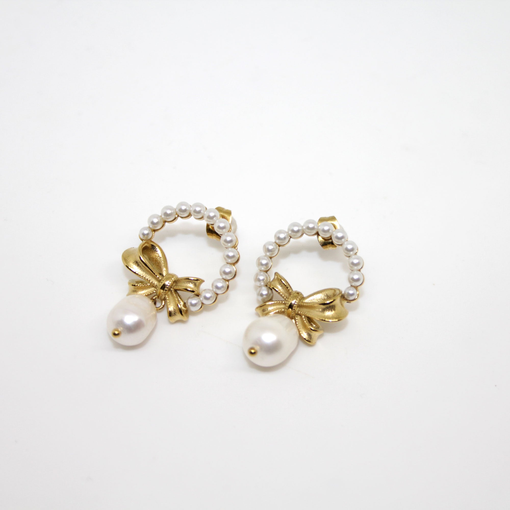 Ribbon Pearl Ohrring