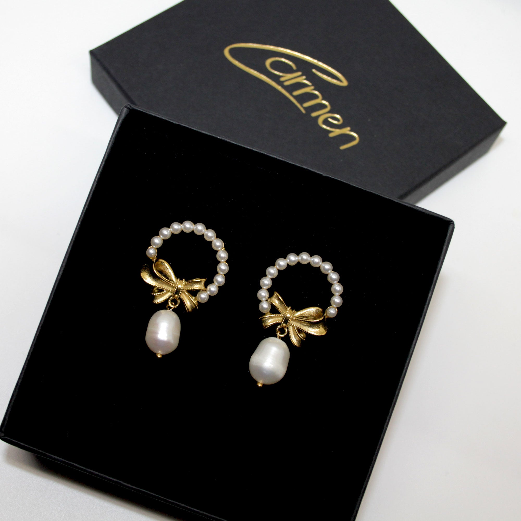 Ribbon Pearl Ohrring