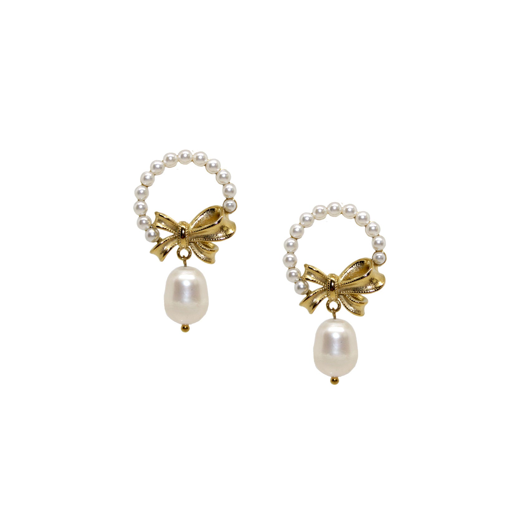 Ribbon Pearl Ohrring