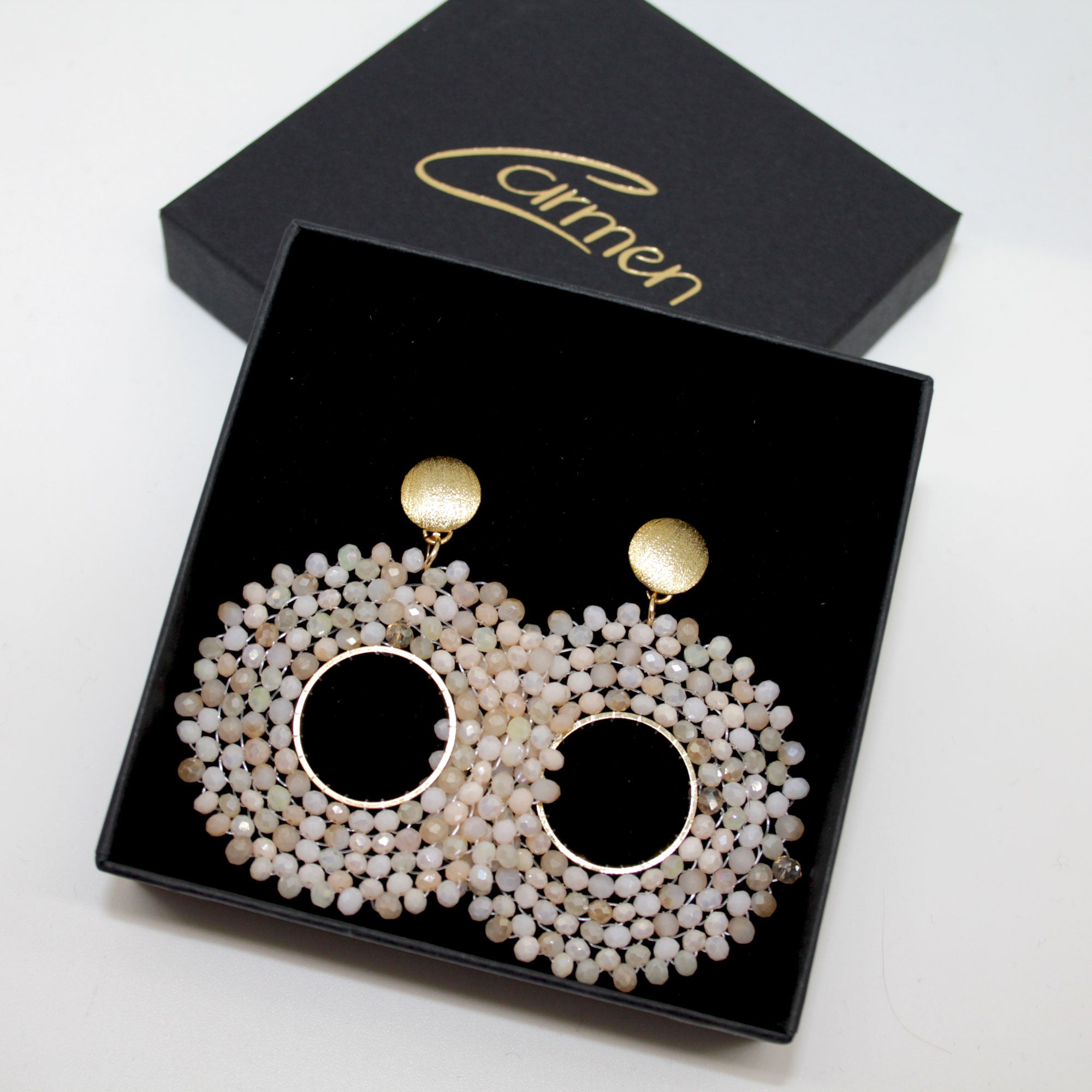 Roundup Girl Big Champagner Ohrring