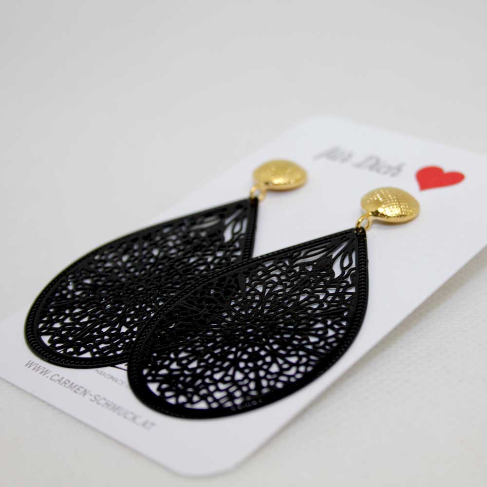 Cora Schwarz Ohrring