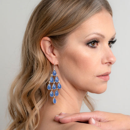 Alina blau Ohrring