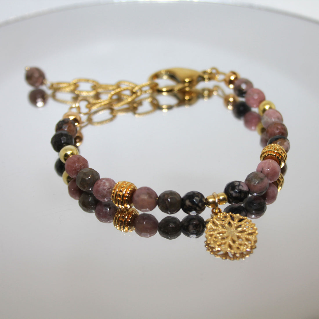 Armband Rhodonit