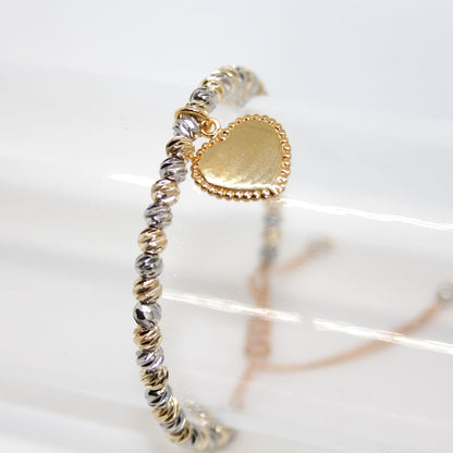 Armband Bicolor golden heart