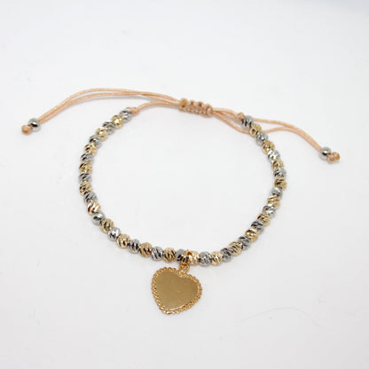 Armband Bicolor golden heart