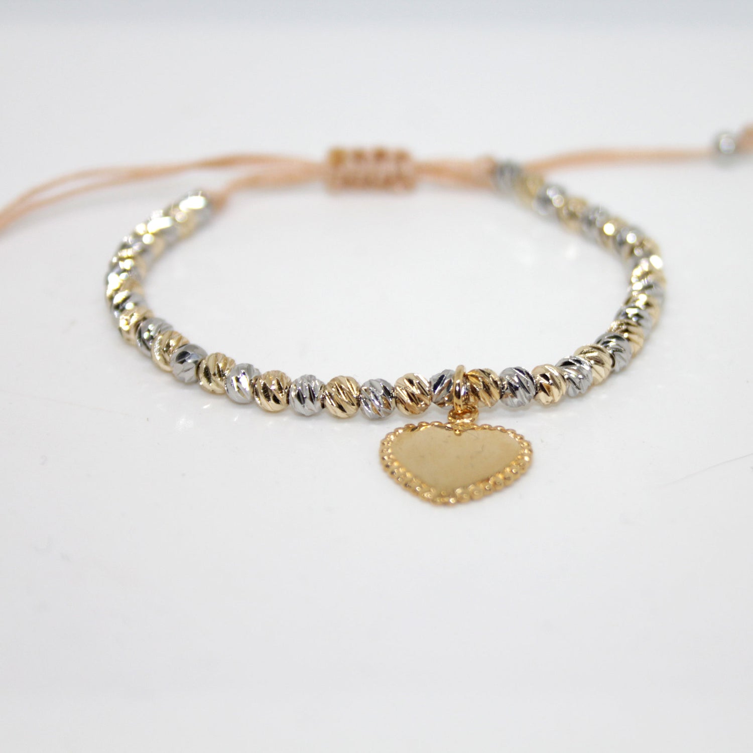 Armband Bicolor golden heart