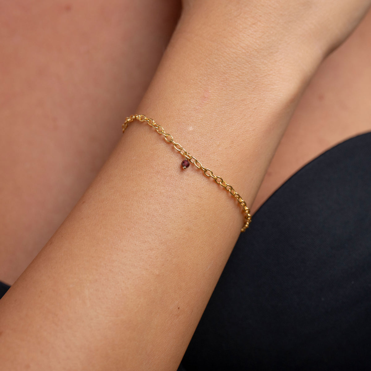 Armband filigran Granat Edelstein