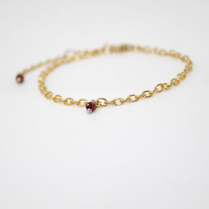 Armband filigran Granat Edelstein
