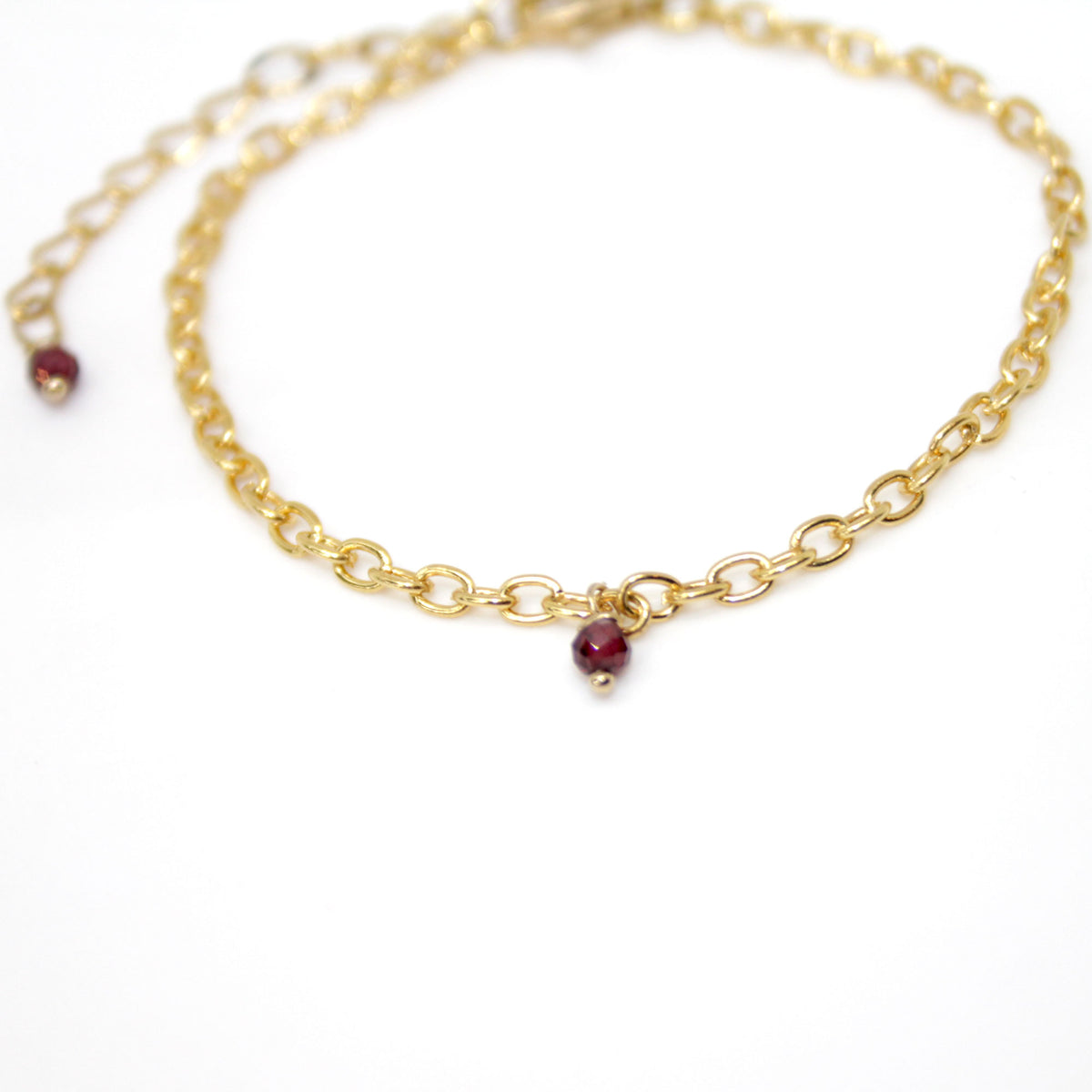 Armband filigran Granat Edelstein