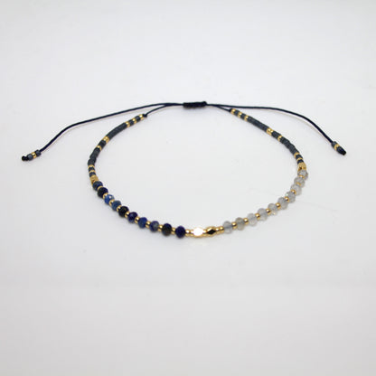 Armband Lapis Lazuli und Black Quarz
