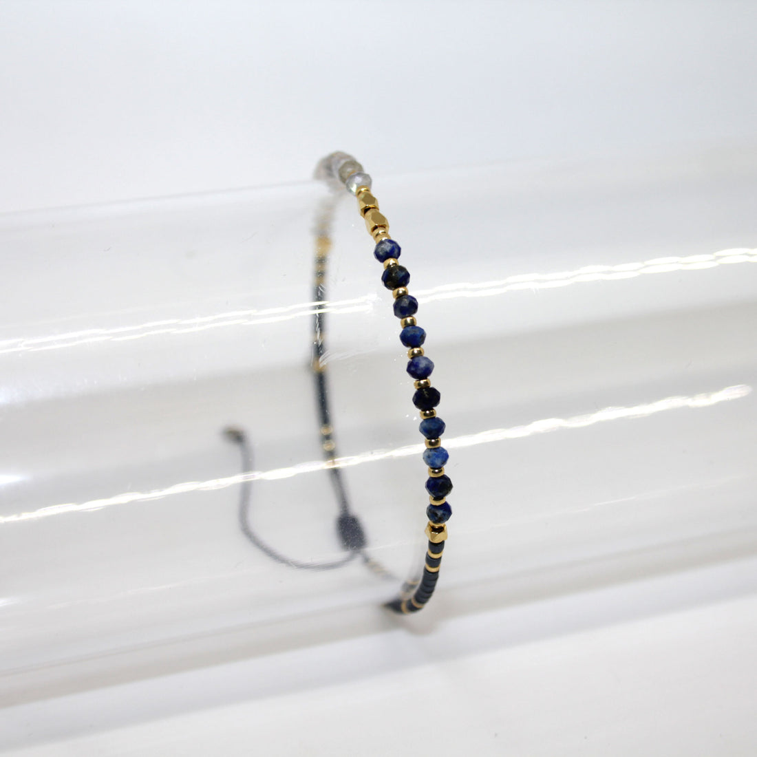 Armband Lapis Lazuli und Black Quarz