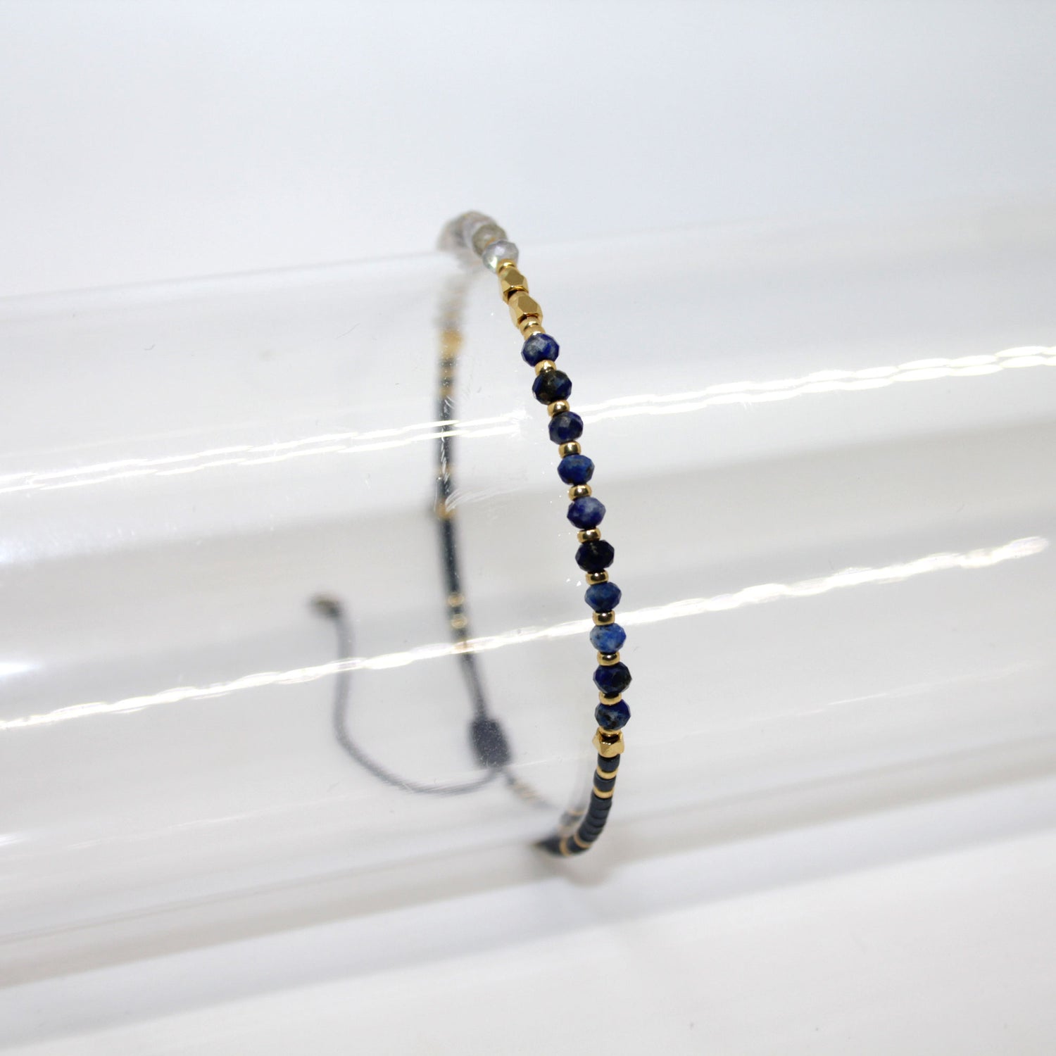 Armband Lapis Lazuli und Black Quarz