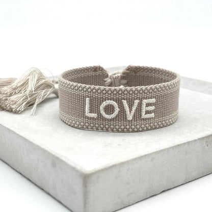 Armband Love beige