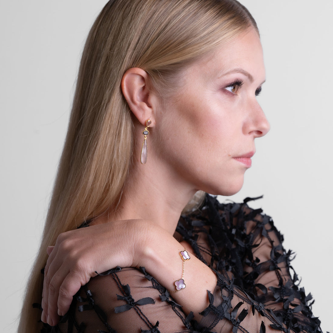 Perlmutt Clover Armband